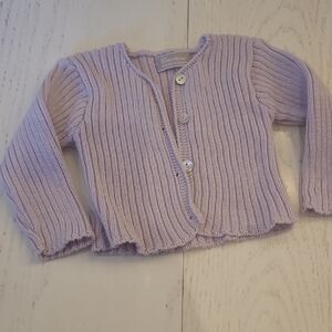 Lilac Knit Kids Cardigan